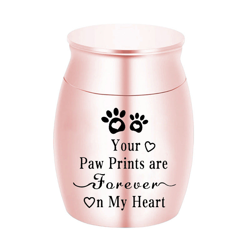Metal Pet Urn Storage Memorial Pet Urn Funeral Small Animal Cat Dog Urn