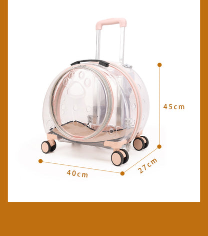 Pet Box New Transparent Simple Large Capacity Portable Creative Pet Backpack Space Capsule Dog Cat Luggage 