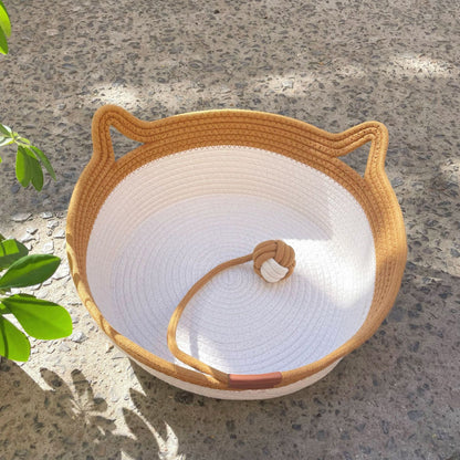 Rattan Customizable Cat Bed Woven Cat Ball Integrated Pet Bed Summer Cooling Mat Cat Bed Cat Warm Mat 
