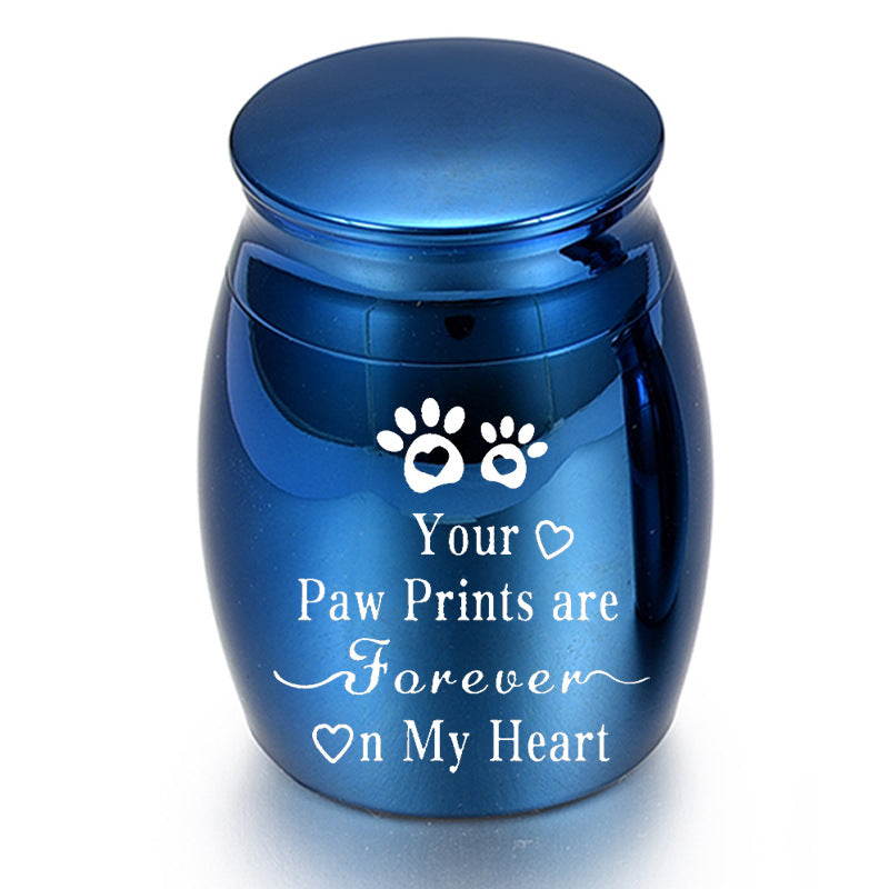 Metal Pet Urn Storage Memorial Pet Urn Funeral Small Animal Cat Dog Urn