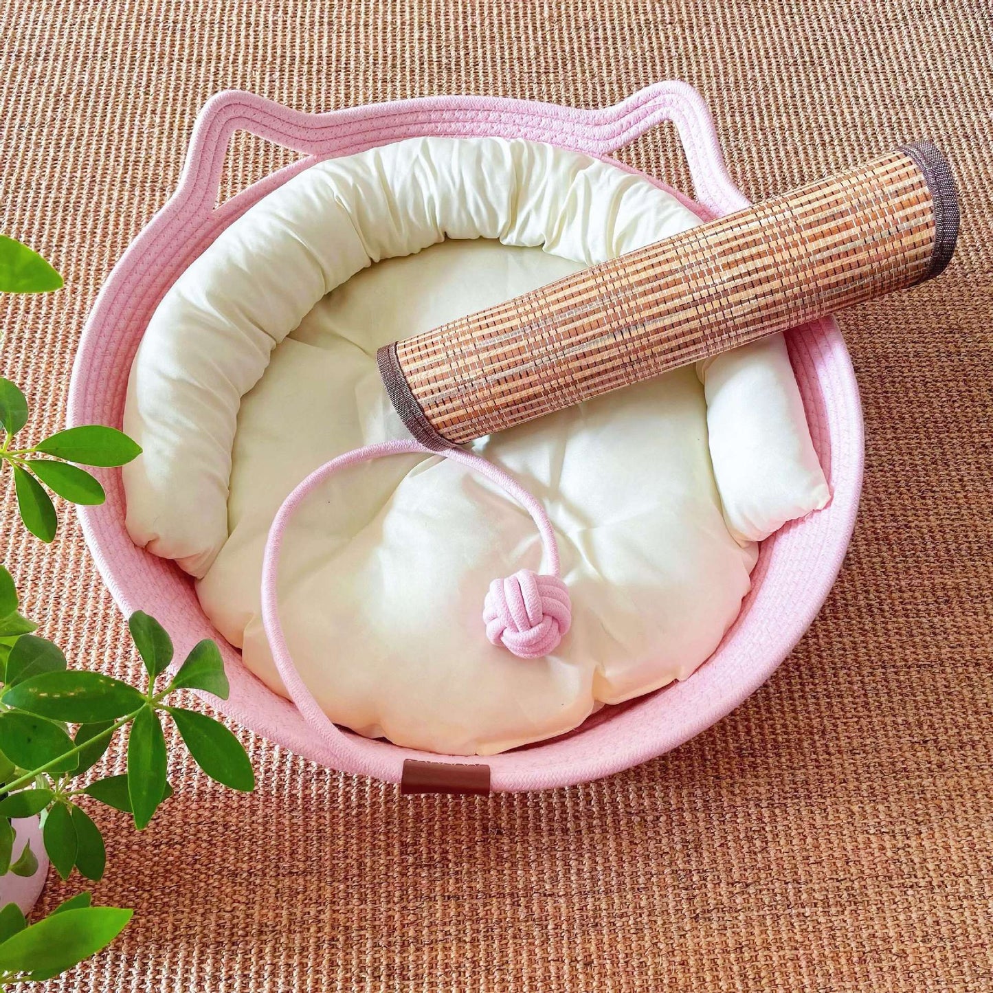 Rattan Customizable Cat Bed Woven Cat Ball Integrated Pet Bed Summer Cooling Mat Cat Bed Cat Warm Mat 