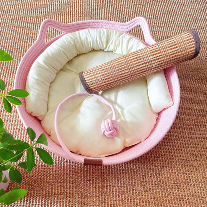 Rattan Customizable Cat Bed Woven Cat Ball Integrated Pet Bed Summer Cooling Mat Cat Bed Cat Warm Mat 