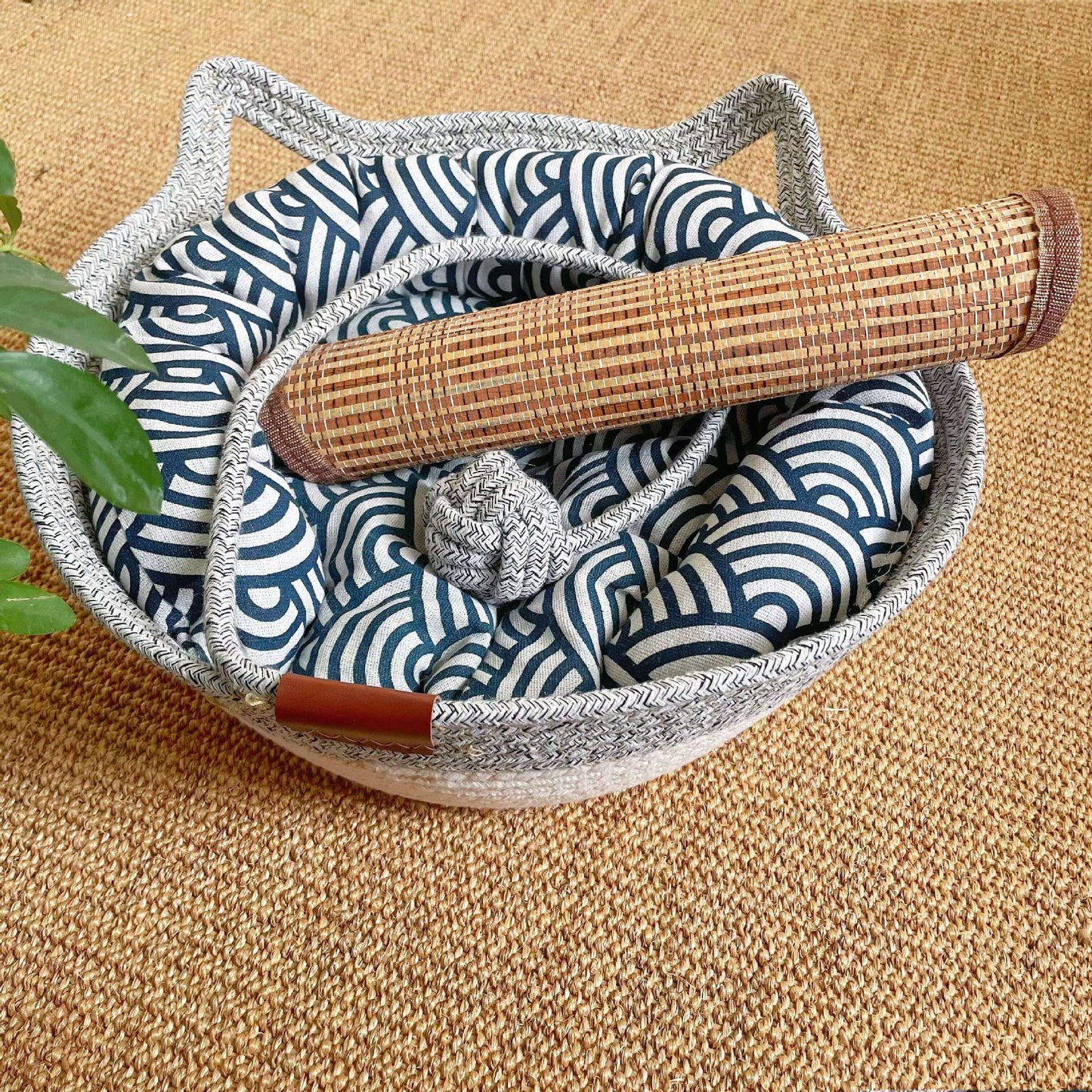 Rattan Customizable Cat Bed Woven Cat Ball Integrated Pet Bed Summer Cooling Mat Cat Bed Cat Warm Mat 