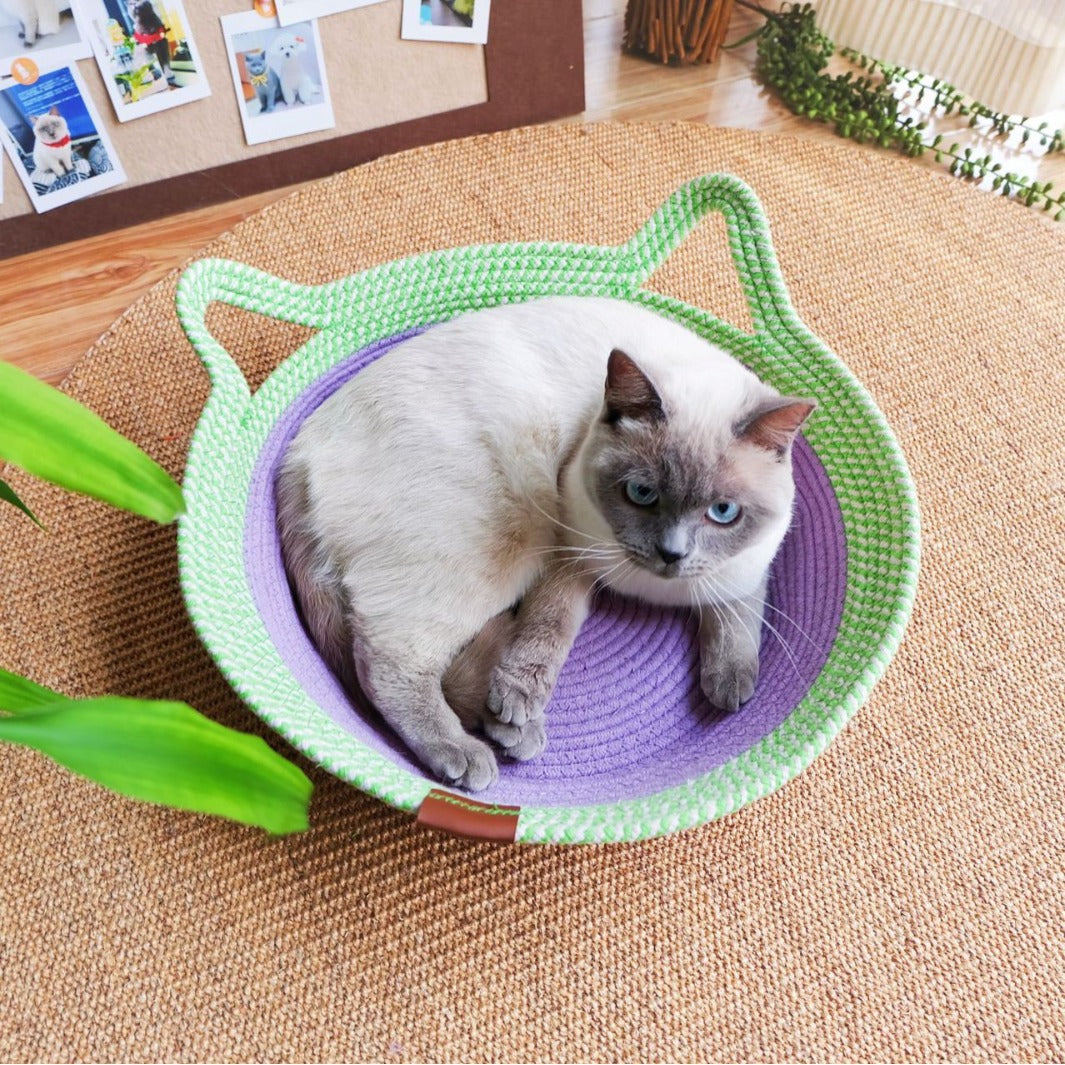 Rattan Customizable Cat Bed Woven Cat Ball Integrated Pet Bed Summer Cooling Mat Cat Bed Cat Warm Mat 