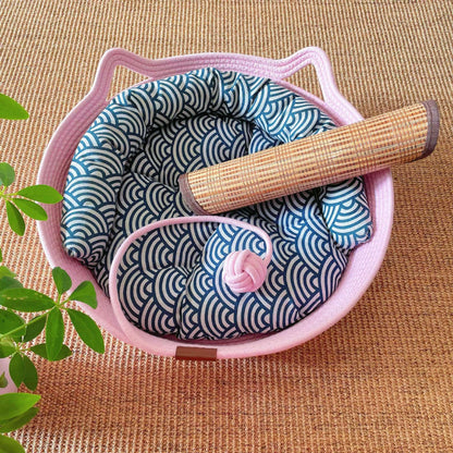 Rattan Customizable Cat Bed Woven Cat Ball Integrated Pet Bed Summer Cooling Mat Cat Bed Cat Warm Mat 