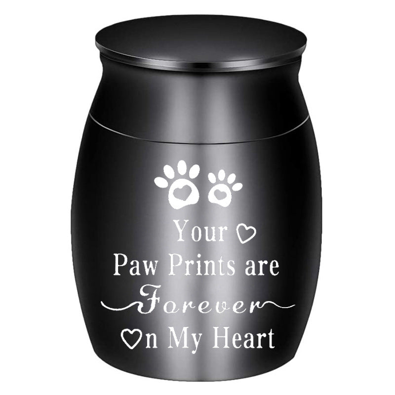 Metal Pet Urn Storage Memorial Pet Urn Funeral Small Animal Cat Dog Urn