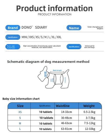 Dog Diapers Pet Diapers Male Dog Female Dog Sanitary Pants Sanitary Pads 