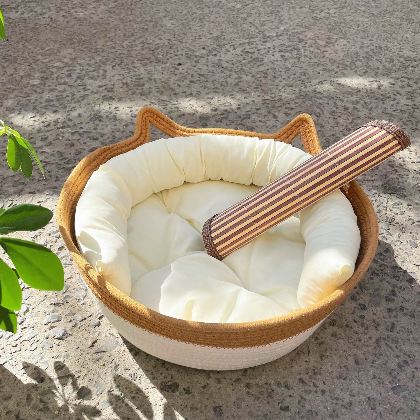 Rattan Customizable Cat Bed Woven Cat Ball Integrated Pet Bed Summer Cooling Mat Cat Bed Cat Warm Mat 