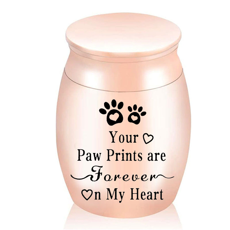 Metal Pet Urn Storage Memorial Pet Urn Funeral Small Animal Cat Dog Urn