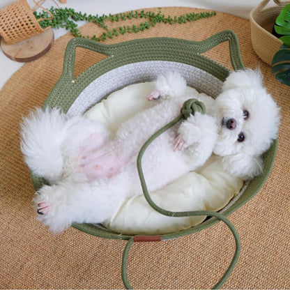 Rattan Customizable Cat Bed Woven Cat Ball Integrated Pet Bed Summer Cooling Mat Cat Bed Cat Warm Mat 