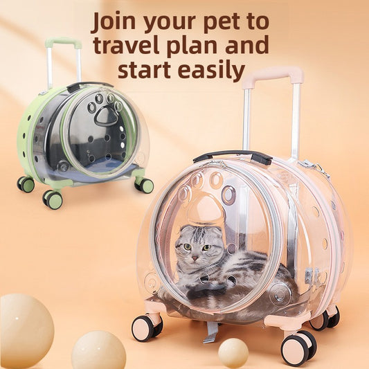 Pet Box New Transparent Simple Large Capacity Portable Creative Pet Backpack Space Capsule Dog Cat Luggage 