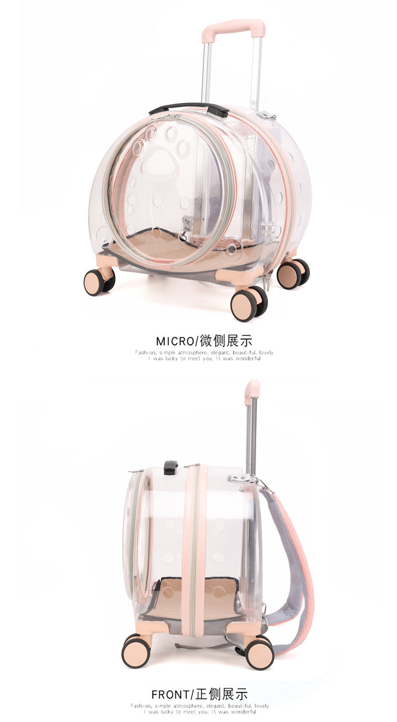 Pet Box New Transparent Simple Large Capacity Portable Creative Pet Backpack Space Capsule Dog Cat Luggage 