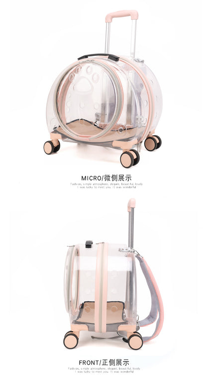 Pet Box New Transparent Simple Large Capacity Portable Creative Pet Backpack Space Capsule Dog Cat Luggage 