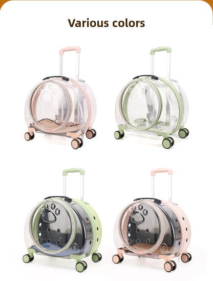 Pet Box New Transparent Simple Large Capacity Portable Creative Pet Backpack Space Capsule Dog Cat Luggage 