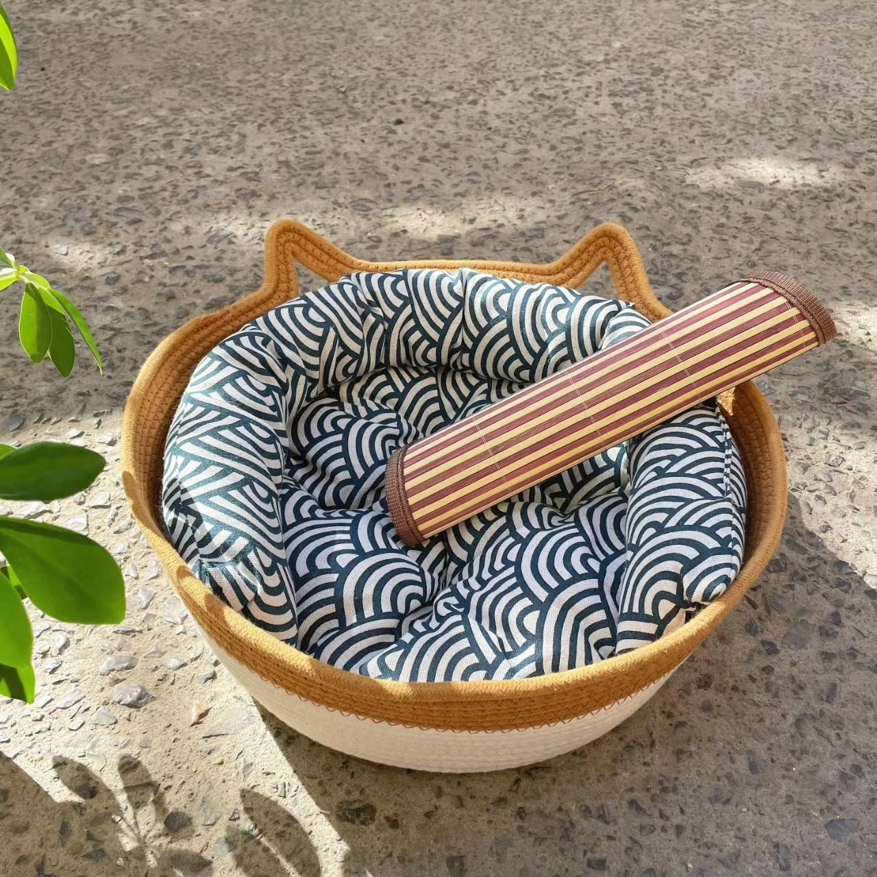 Rattan Customizable Cat Bed Woven Cat Ball Integrated Pet Bed Summer Cooling Mat Cat Bed Cat Warm Mat 