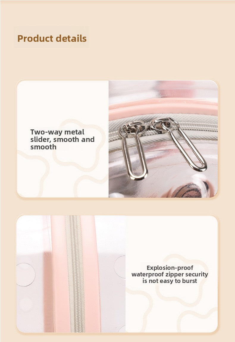 Pet Box New Transparent Simple Large Capacity Portable Creative Pet Backpack Space Capsule Dog Cat Luggage 