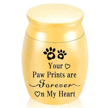 Metal Pet Urn Storage Memorial Pet Urn Funeral Small Animal Cat Dog Urn