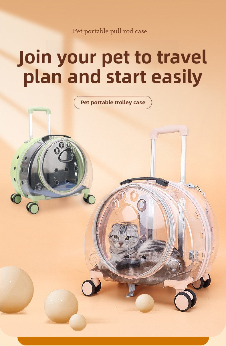 Pet Box New Transparent Simple Large Capacity Portable Creative Pet Backpack Space Capsule Dog Cat Luggage 