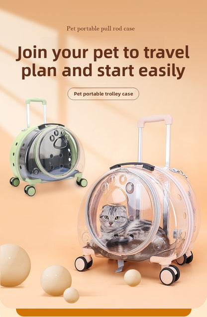 Pet Box New Transparent Simple Large Capacity Portable Creative Pet Backpack Space Capsule Dog Cat Luggage 