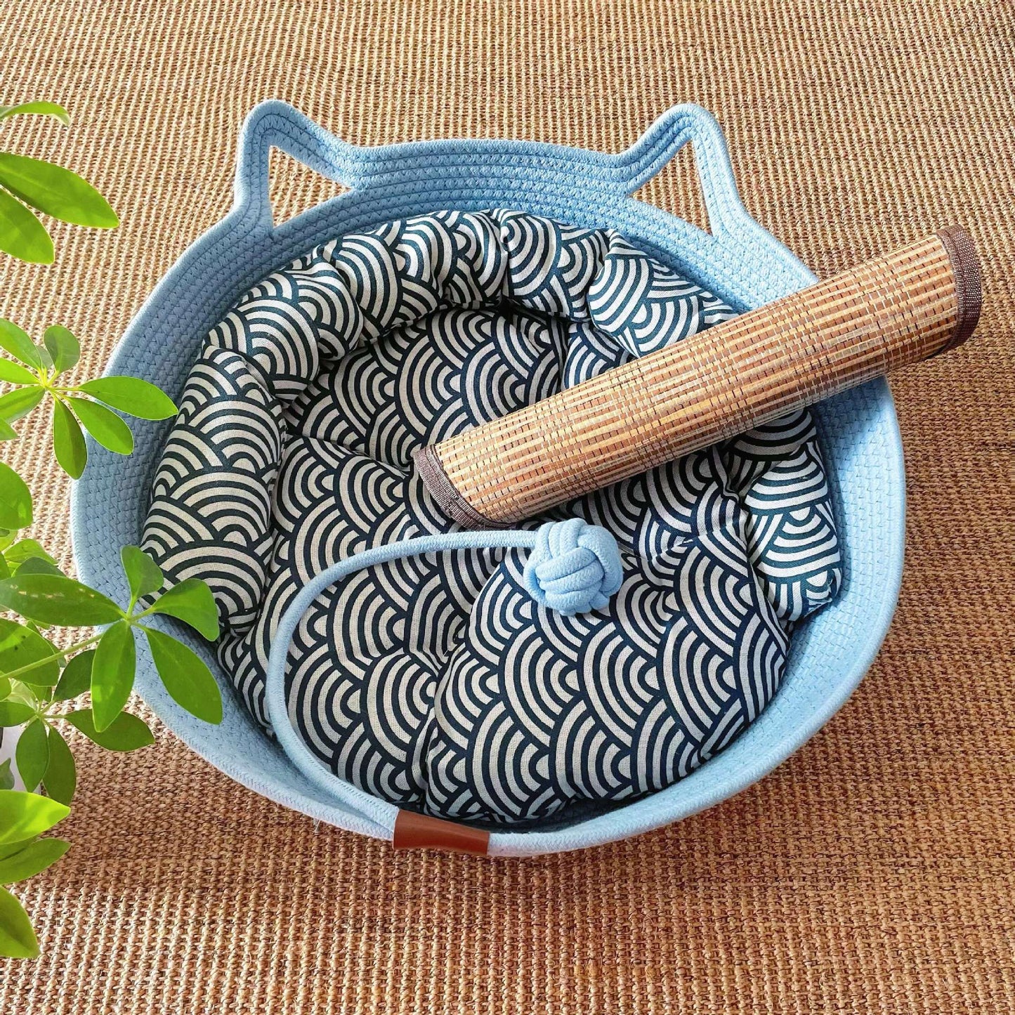 Rattan Customizable Cat Bed Woven Cat Ball Integrated Pet Bed Summer Cooling Mat Cat Bed Cat Warm Mat 