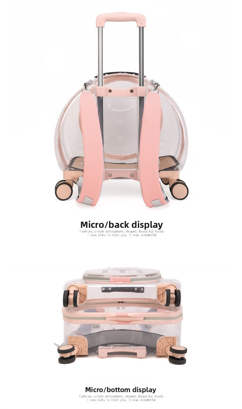 Pet Box New Transparent Simple Large Capacity Portable Creative Pet Backpack Space Capsule Dog Cat Luggage 