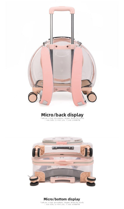 Pet Box New Transparent Simple Large Capacity Portable Creative Pet Backpack Space Capsule Dog Cat Luggage 