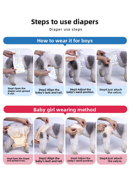 Dog Diapers Pet Diapers Male Dog Female Dog Sanitary Pants Sanitary Pads 