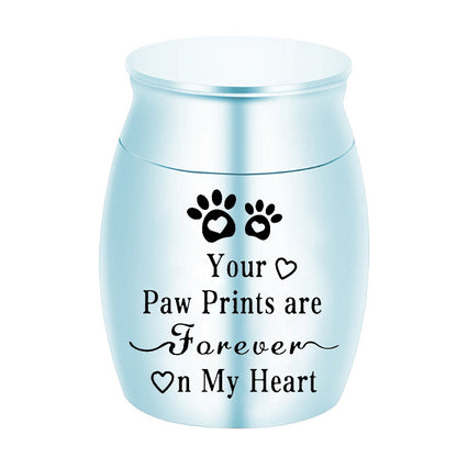 Metal Pet Urn Storage Memorial Pet Urn Funeral Small Animal Cat Dog Urn