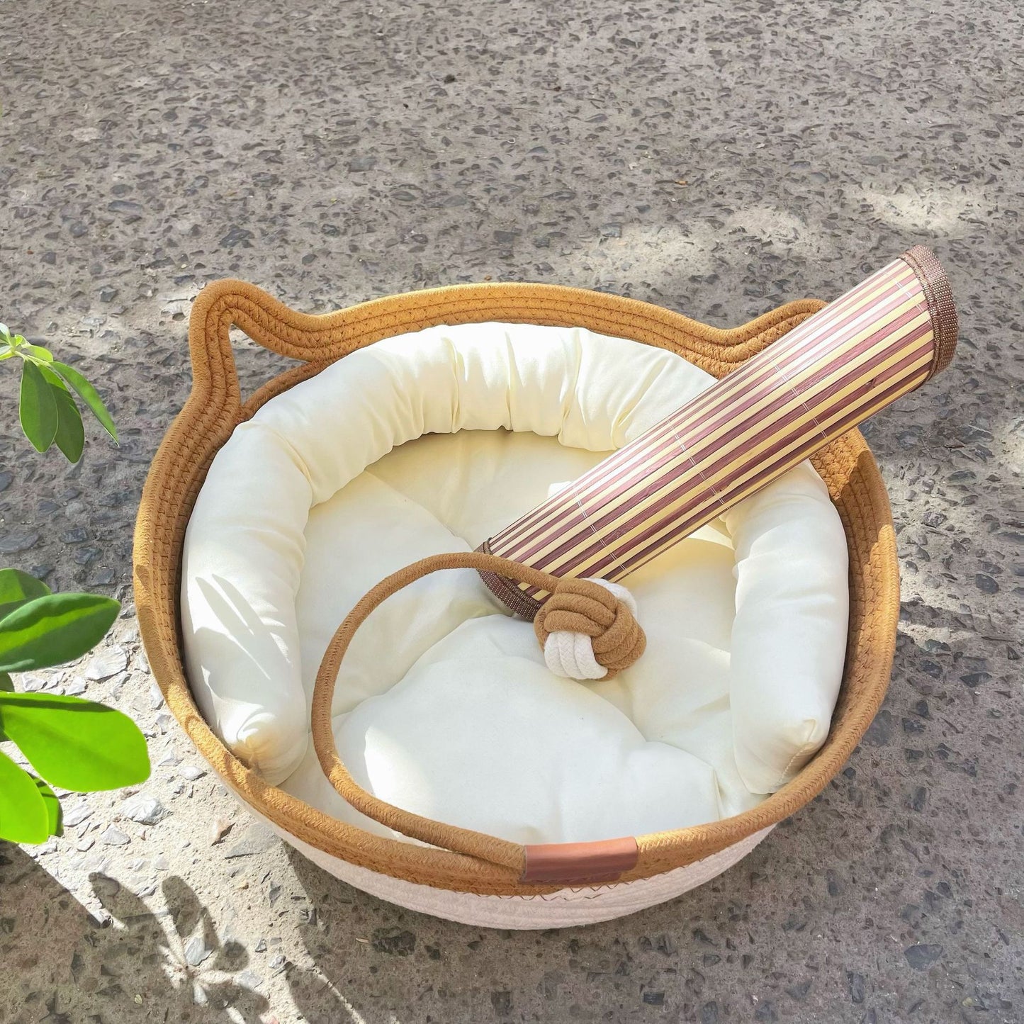 Rattan Customizable Cat Bed Woven Cat Ball Integrated Pet Bed Summer Cooling Mat Cat Bed Cat Warm Mat 