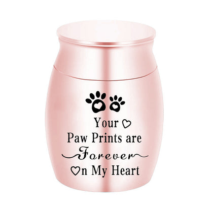 Metal Pet Urn Storage Memorial Pet Urn Funeral Small Animal Cat Dog Urn