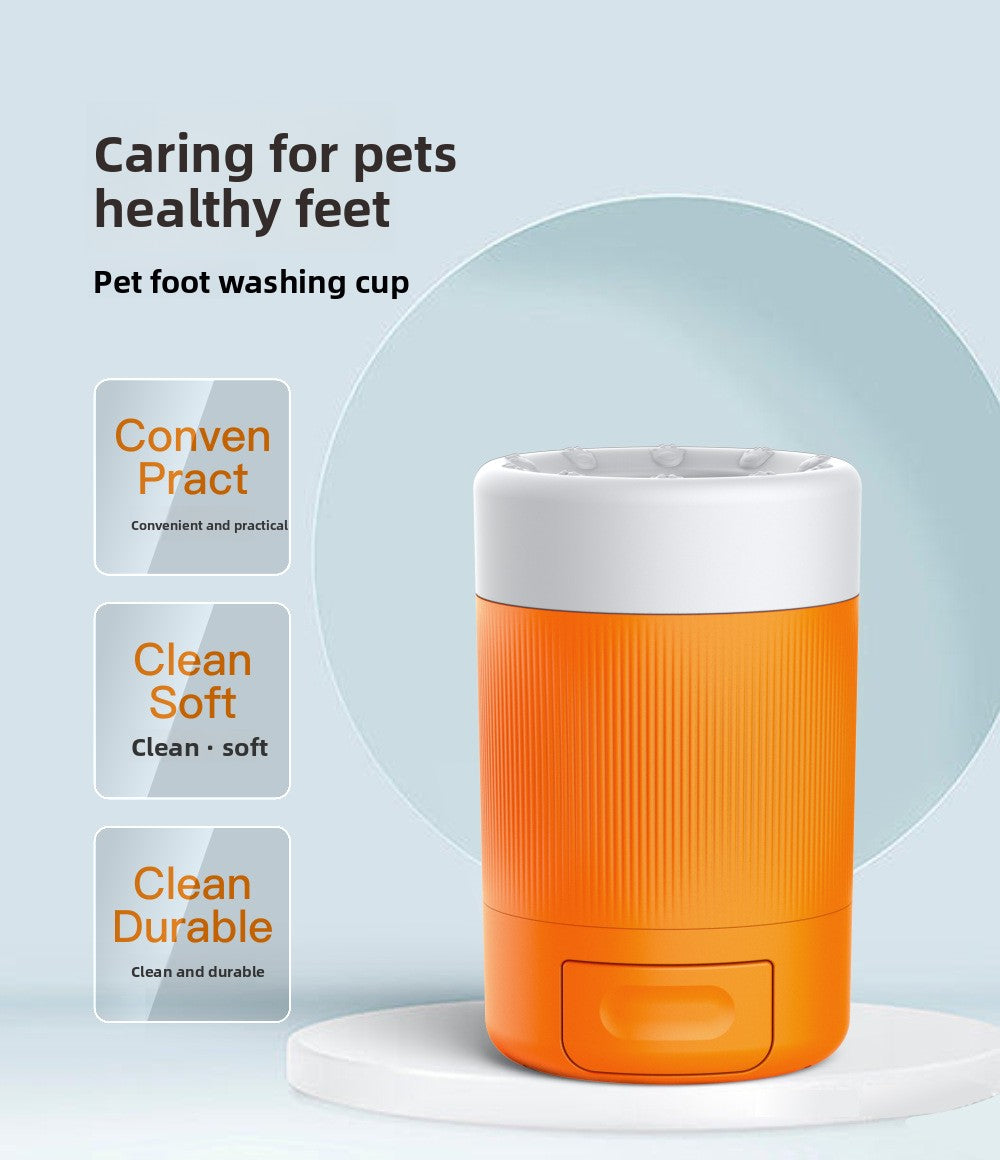 Pet Foot Washing Cup Dog Outdoor Cleaning Beauty Paw Washing Artifact Intelligent Automatic Foot Bath Cup Tool