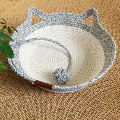Rattan Customizable Cat Bed Woven Cat Ball Integrated Pet Bed Summer Cooling Mat Cat Bed Cat Warm Mat 