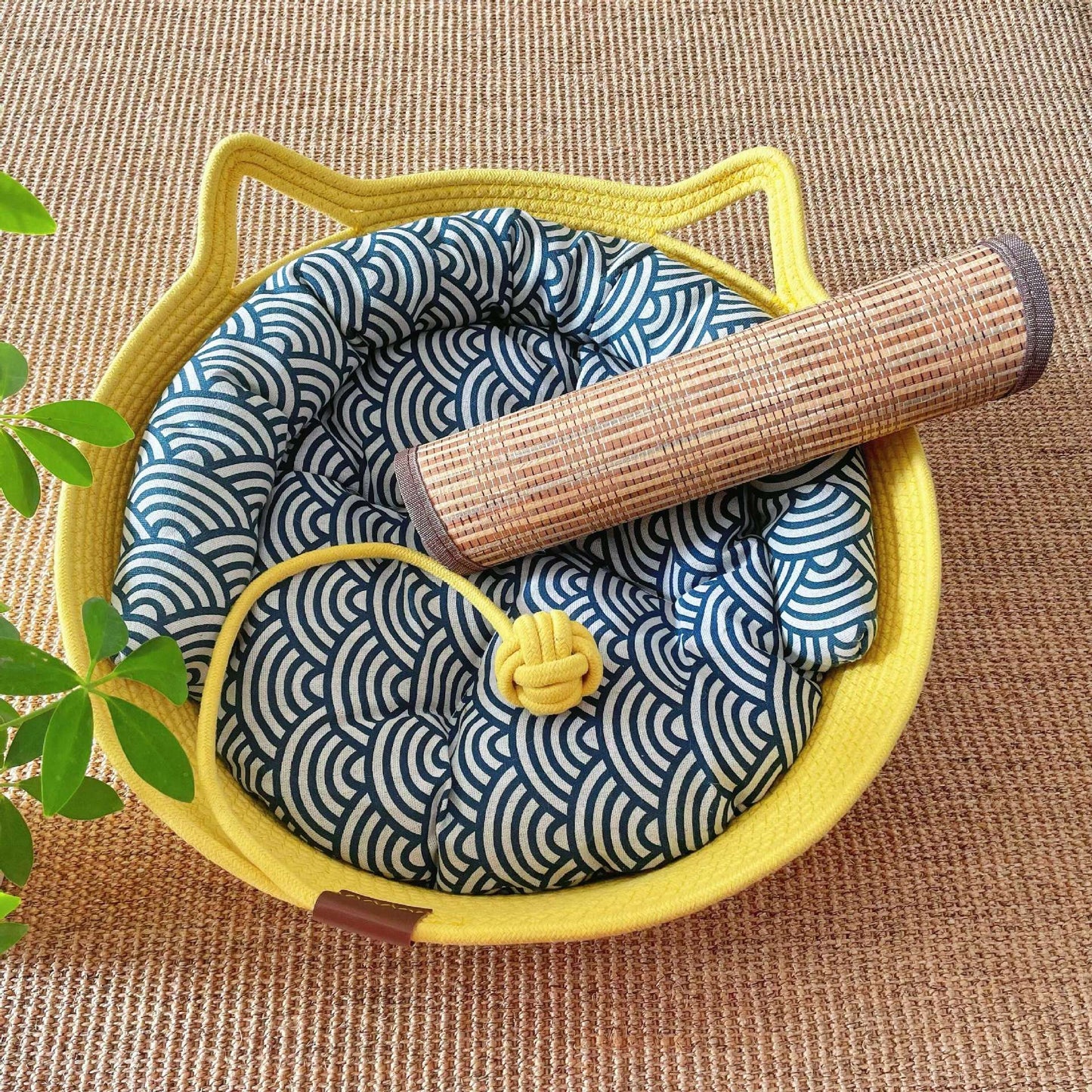 Rattan Customizable Cat Bed Woven Cat Ball Integrated Pet Bed Summer Cooling Mat Cat Bed Cat Warm Mat 